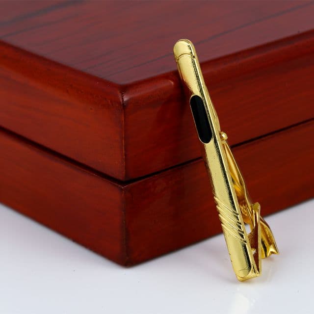 گیره کراوات مردانه طلایی مشکی
