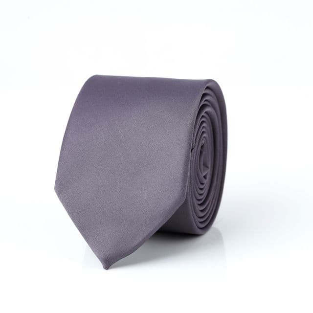کراوات ساتن طوسی فیلی-834